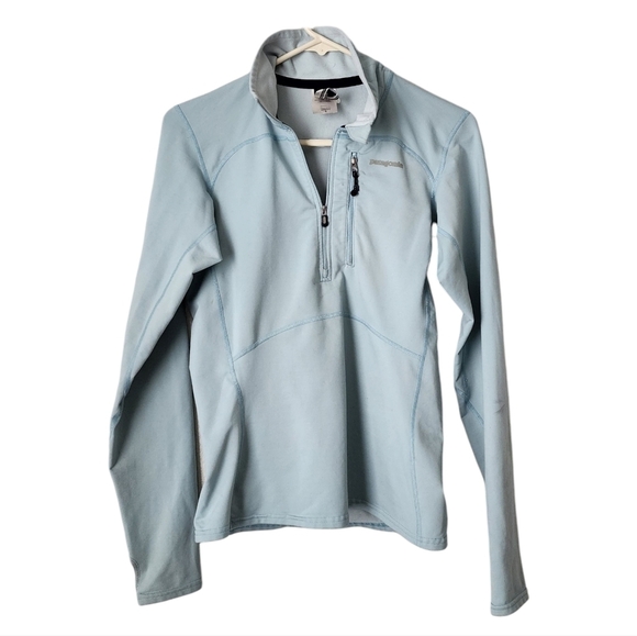 PATAGONIA x VTG Women's 1/4 zip Cold weather fleece jacket‎ in dusty blue size S - Picture 1 of 7